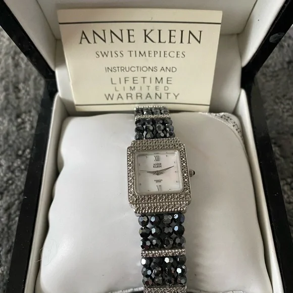 Anne Klein AK1443 White Ceramic Collection Clear Crystals Ladies Watch Anne Klein | Accessories | Anne Klein Womens 29mm White  main image 2